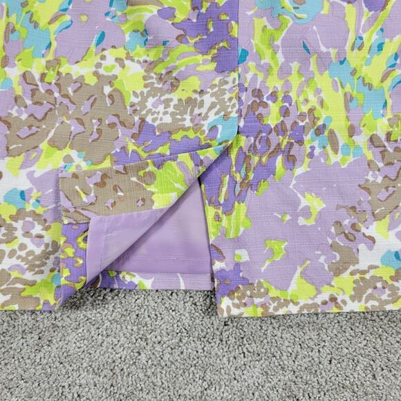Talbots Womens Skirt 12 Green & Purple Lot of 2 Pencil Straight Stretch Casual - Picture 7 of 16